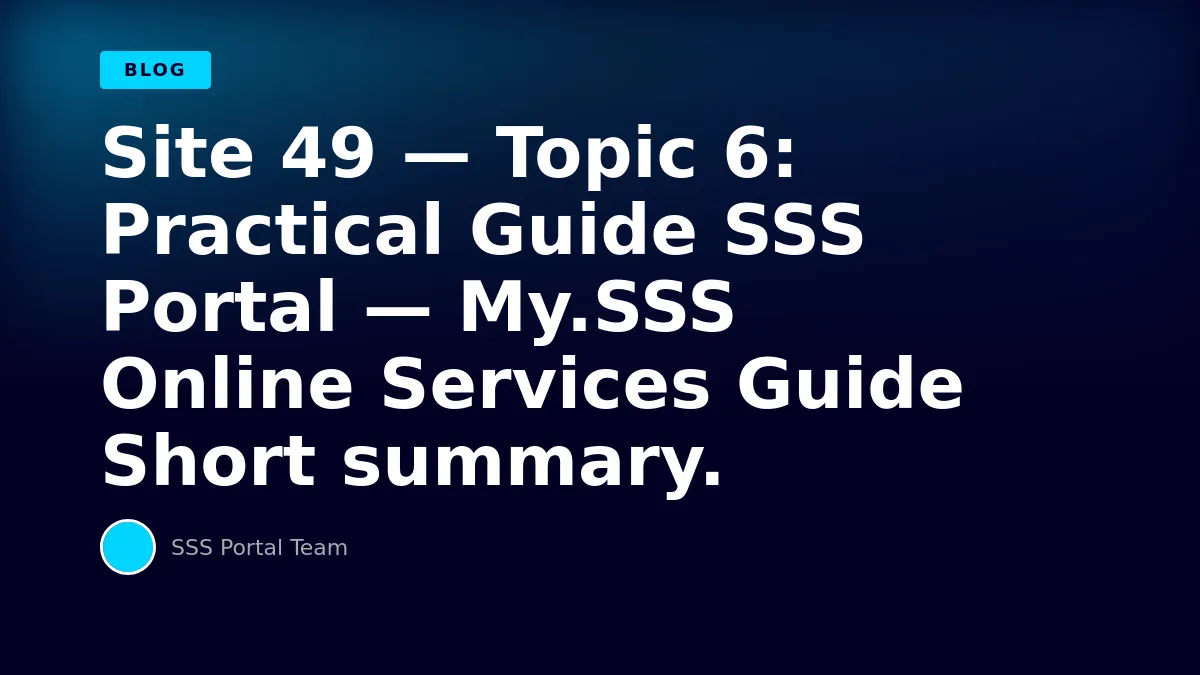 Site 49 — Topic 6: Practical Guide